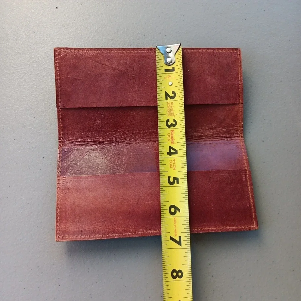 VTG‎ Hand Tooled Leather Wallet Billfold Bifold Coupon Holder Wiener Dog Crafted